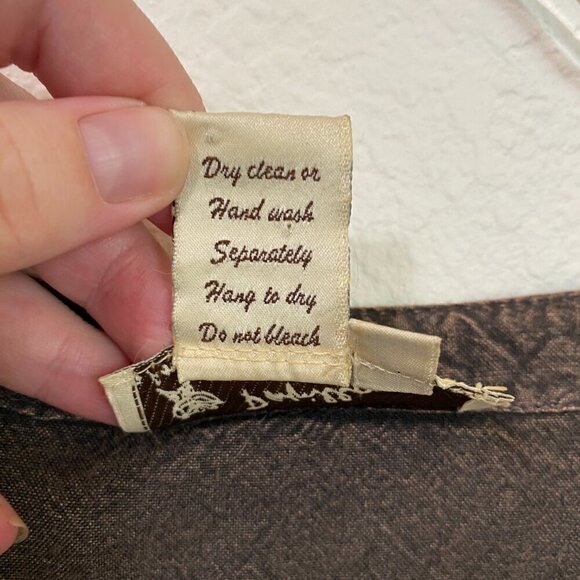 Vintage Papillon Brown and Red Bohemian Embroidered Tunic - Picture 6 of 8